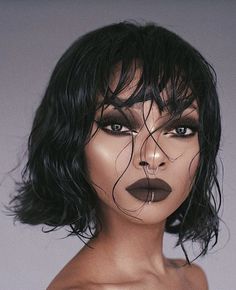 Nyane Lebajoa, Bob Cut Wigs, Fall Makeup Looks, Makeup For Black Women, Fantasy Makeup, Grunge Hair, Natural Hair Color, Maquillaje De Ojos, Makeup Inspiration