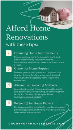 a flyer for a home renovation company with information about the steps to get it done