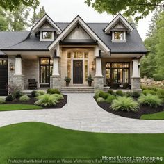 Gardener-garden inspiration gardening for beginners Front Yard Walkway Ideas Entrance Farmhouse, Landscape Ideas Stone, Modern Landscape Design Front Yard, Beautiful Houses Exterior, Modern Front Yard, Small Front Yard Landscaping, Front Yard Design, Farmhouse Landscaping, Modern Landscape Design