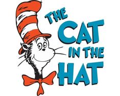 the cat in the hat logo with an image of a cat wearing a bow tie