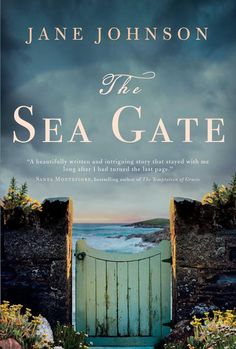 the sea gate book cover with an open door leading into the ocean and flowers growing out of it