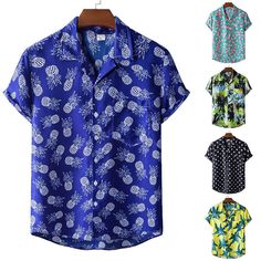 Description Feature: 100% Brand new and high quality Style: hawaiian,casual Size: M,L,XL,XXL Gender: men Color: dark blue,black,green,pink,yellow,light green Material: polyester Sleeve length: short sleeve Thickness: thin Length: hips Pattern: floral Season: summer Occasion: everyday,beach,party Garment:Hand washing or machine washing,line dry. Package:1pcs shirt Note: 1.Due to the light and screen difference, the item's color may be slightly different from the pictures. Please understand. 2.Please allow 2-3% error due to manual measurement.Please make sure you don’t mind before you mid. 3.Size doesn’t fit all.Please carefully check size chart and select the size based on your real size. Size Chart Tag Size Length Chest Shoulder Sleeve Length cm | inch cm | inch cm | inch cm | inch M 67cm Strand Party, Floral Hawaiian Shirt, Beach Casual, Vintage Mode, Hawaiian Style, Beach Party, Shirts & Tops, Casual T Shirts, Casual Tops