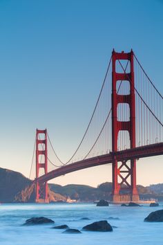 the golden gate bridge over looking the ocean