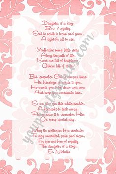 a poem written in pink and white with hearts on the border, surrounded by swirls