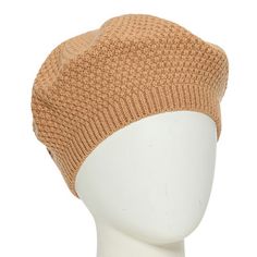 Designed to provide warmth and comfort, this Liz Claiborne knit women's beret both practical and chic. The timeless beret silhouette lends a touch of Parisian flair in different colors, making it an essential for cold-weather styling.Base Material: 65% Polyester, 15% Nylon, 15% Acrylic, 5% WoolCare: Dry Flat, Hand WashCountry of Origin: Imported Beige Winter Cloche Hat One Size, Fall Beret With Curved Brim, One Size, Pink Brimmed Cloche Hat, One Size Fits Most, Pink Short Brim Winter Hat, Casual Hand-knitted Beret One Size, Hat Beret, Liz Claiborne, Handbag Accessories, Women Handbags