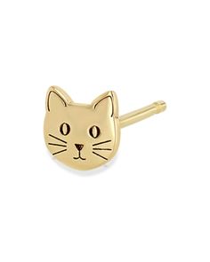 Zoe Chicco 14K Yellow Itty Bitty Symbols Cat Single Stud Earring Mountain Fashion, Zoe Chicco, Cat Earrings, Yellow Gold Earring, Itty Bitty, Online Earrings, Earring Backs, Stud Earring, Gold Earrings Studs