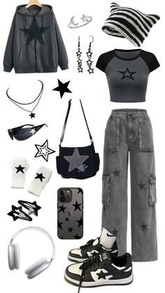 Jeans Outfit Women, Emo Outfits, Clothes And Accessories, Edgy Outfits, Casual Style Outfits, Teen Fashion Outfits