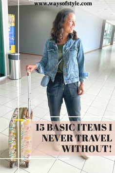 The 15 Best Travel Essentials For Women! Advice From A Full Time Traveler. Sharing all my secrets as a minimalist packer, as well as my top 15 travel essentials for women. No BS! #travelessentials #howtopacklight #womensessentialsfortravel #womenstravelessentials #besttravelessentials By Ways of Style Business Travel Outfits Woman Comfy, Europe Travel Essentials For Women, Travel Gear For Women, Best Items For International Travel, Functional Midweight Outerwear For Travel, Women’s Travel Outfits, Fall Capsule Wardrobe 2023 Travel, Classic Travel Accessories For On-the-go, Travel Wear For Women