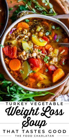 Ground Turkey Vegetable Soup, Soup Turkey, Turkey Vegetable Soup, Ground Turkey Recipes Healthy, Diet Soup Recipes, The Food Charlatan, Food Charlatan, Turkey Soup, Soup Diet