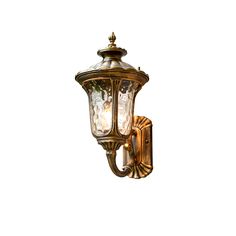 an old fashioned light fixture on a white background