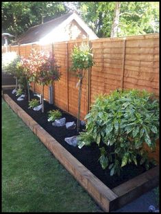 a wooden fence with plants growing in it