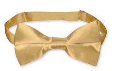 NEW Classic Style BIAGIO Collection Brand SILK BOW TIE   This listing is for a New BIAGIO Collection Brand Solid GOLD Color pre-tied band style with a clip 100% SILK BowTie. A great formal classical style men's bow tie with a clip for a great accessory to a tuxedo or a suit. Great for wearing to a wedding or any other formal occasion. The largest neck size for this bow tie is 19 inches.   The SILK bowtie is 2 1/2 inches wide at the edges.    We have more variety of Silk Neckwear NeckTies and Bow Bow Tie Tuxedo, Gold Bowtie, Tuxedo Tie, Men's Bow Ties, Mens Bowtie, Bowties Men's, Gold Bow Tie, Men's Formal Wear, Black Tie Events