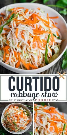 this coleslaw salad is loaded with shredded carrots and green onions