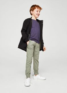 Printed jogging trousers - Boys | MANGO Kids Canada Printed Joggers, Design Image, Print Images, Cable Knit