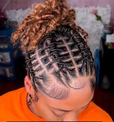 On starter locs Start Locs Styles, Barrel Twists Into Ponytail, Updo Starter Loc Styles, Barrel Twist Starter Locs Women, Starter Locs With Bangs, Women Barrel Loc Styles, Coil Starter Locs Styles, Barrel Styles For Locs, Short Barrel Twists