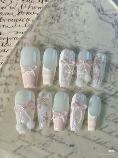 Xiaohongshu Nails, Plain Nails, Cute Acrylic Nail Designs, Really Cute Nails, Japanese Nails, Soft Nails, Kawaii Nails, Xmas Nails