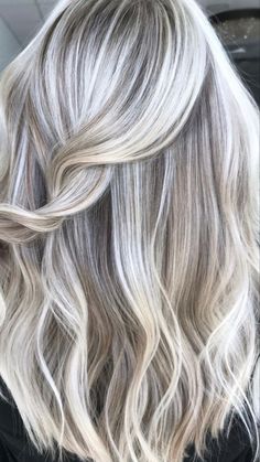 Blonde Hair To Blend Gray, Low Lights With Platinum Hair, Silver Blonde With Lowlights, Blond With Ash Lowlights, Blonde Sliver Highlights, Platinum And Lowlights, Platinum Blonde With Lowlights And Highlights, Low Lights Ash Blonde, Blond Hair With Grey Highlights