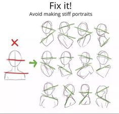 how to draw the head and neck in different ways