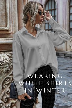 Wearing white shirts in winter White Shirts, White Shirt, Bell Sleeves, Sleeve Blouse, Sleeve Top