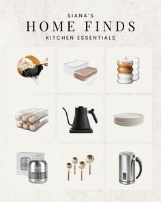 there are many items that can be found in the home finder's kitchen essentials