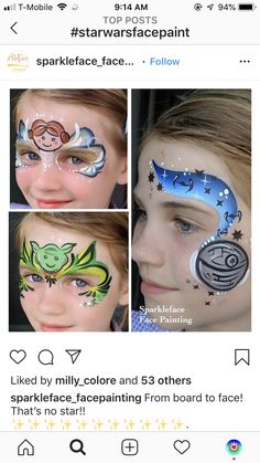 Starwars Facepainting, Face Paint Star Wars, Star Wars Face Painting, Star Wars Face Paint, Diy Facepainting, Nerd Makeup, Face Painting Images, Festival Face Paint, Professional Face Paint