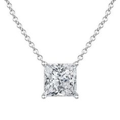 This 0.70ct princess cut lab grown diamond floating pendant is the ideal present for a special day or your loved one. Its perfect for everyday wear. White Diamond Necklace With Princess Cut, White Gold Diamond Necklace With Princess Cut, White Gold Solitaire Necklace With Princess Cut Diamond, White Gold Solitaire Princess Cut Diamond Necklace, Princess Cut Diamond Solitaire Necklace In White Gold, White Gold Princess Cut Solitaire Necklace, White Gold Princess Cut Diamond Necklace, Formal Princess Cut Single Diamond Necklace, Formal Princess Cut Diamond Necklace