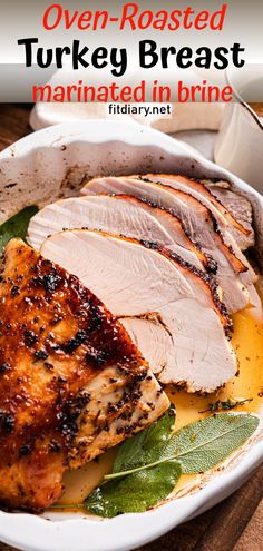 Roasted turkey breast in the oven comes out moist and juicy. That's a perfect recipe for Thanksgiving dinner for two to four people. Best Turkey Breast Recipe, Juicy Turkey Recipe, Thanksgiving Turkey Breast, Boneless Turkey Breast, The Best Turkey, Juicy Turkey, Turkey Brine Recipes, Brine Recipe