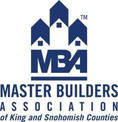 the logo for master builder's association of king and sonomiish countries, inc