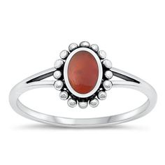 CHOOSE YOUR COLOR Red Simulated Agate Chic Oval Bali Ring .925 Sterling Silver Band Cubic Zirconia Female Size 7 All our silver jewelry is crafted from .925 silver also commonly referred to as sterling silver. Sterling silver is the standard for beautiful high-quality silver jewelry and can not be replicated by lower priced silver plated jewelry. It is 92.5% pure silver, mixed with alloys to add strength and durability to stand the test of time. We promise superior service which includes fast sh Silver Stone Ring, Lavender Ring, Red Gemstone Ring, Moon And Star Ring, Red Gemstones, Red Agate, Silver Plated Jewelry, Sterling Silver Bands, Metal Material