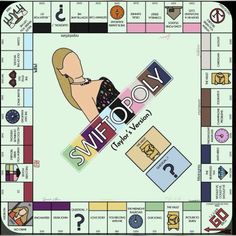 a monopoly board game with an image of a woman on it