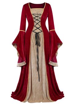 PRICES MAY VARY. Womens Irish Medieval Dress Renaissance Costume Retro Gown Cosplay Costumes Fancy Velvet Long Dress. Material: This Elegant Gown Is Made of Soft Velvet,Polyester and Cotton Blend Fiber, with this such Retro Gown renaissance medieval fancy dress, you will enjoy a wonderful night! Feature: Floor Length Medieval Long Dresses, Flare Sleeve, Vintage Style.And There is Lacing Up on Back,Which Can Be Adjusted to Fit Your Figure. Occasions: Suitbale for renaissance festival,wedding, hal Medieval Vampire Costume, Victorian Vampire Costume Women, Vampire Costumes For Women, Vamp Outfit, Medieval Vampire, Teen Vampire, Retro Gown, Historic Outfits, Medieval Costume Women