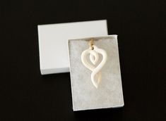 Swirl Heart Bone Pendant White Carved Pendant Necklace, Artisan Carved White Necklace, Unique Carved Bone Jewelry, Carved Pendant Amulet Necklace