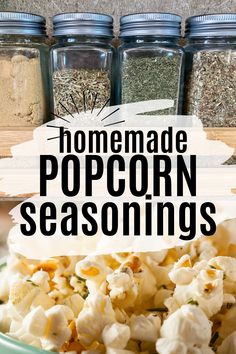 homemade popcorn seasoning recipe with text overlay