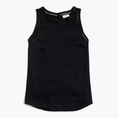 New With Tags J.Crew Sleeveless Top With Ladder Trim Size: 8 Tall Poly. Back Keyhole With Button Closure. Machine Wash. Import. Item J2621 Y Mn Casual Cami Tops For Workwear, Black Tank Blouse For Workwear, Casual Sleeveless Camisole For Work, Black Tank Top For Summer Work, Black Tank Top For Work In Summer, Black Tank Top For Workwear In Summer, Casual Workwear Camisole Tank Top, Casual Camisole Tank Top For Workwear, Black Sleeveless Blouse