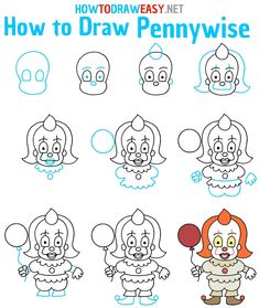 how to draw pennywise from the simpsons