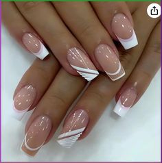 Achieve a flawless manicure in minutes with the French Tip Press-On Nails. This set includes 24 medium square fake nails in a sweet white color, designed for a classic French tip look. The full-cover square shape provides a perfect fit, while the nude acrylic finish offers a chic and natural appearance. Ideal for women and girls seeking salon-quality results at home, these glue-on nails are perfect for any occasion. Enjoy a stunning, long-lasting manicure with minimal effort! Nails Shape, Short French, Square Nail, Nail Art Glitter, Colorful Nails, Fancy Nails, Nail Arts