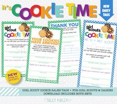 two cookie time printables for kids