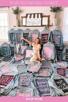 Custom Hand Painted Denim Jackets! Pearl Jean Jackets. Taylor Swift Concert Outfit Ideas, Taylor Swift Concert Outfit, Jean Jacket Design