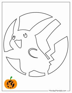 the pokemon pumpkin coloring page for kids