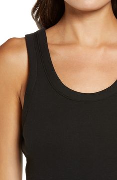 Relax, this ribbed tank has got you for both comfort and support in an easy-fit cut from stretch cotton and a hidden built-in shelf bra. Style Name:Papinelle Ribbed Shelf Bra Tank. Style Number: 6240992. Fitted Scoop Neck Ribbed Tank Top, Fitted Ribbed Tank Top With Scoop Back, Fitted Ribbed Scoop Neck Tank Top, Fitted Ribbed Tank Top With Scoop Neck, Basic Ribbed Scoop Neck Tank Top, Basic Ribbed Tank Top With Scoop Neck, Scoop Neck Tank Top With Ribbed Neckline For Everyday, Everyday Scoop Neck Tank Top With Ribbed Neckline, Scoop Neck Tank Top With Ribbed Neckline