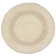 a round rug on a white background with an oval design in the middle and bottom