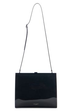 Foiled logo lettering brings understated branding to this minimalist frame shoulder bag that makes a sleek modern statement. Magnetic frame closure Adjustable shoulder strap Polyurethane Made in Italy Designer Handbags Minimalist Frame, Magnetic Frame, Magnetic Frames, Letter Logo, Designer Handbags, Saint Laurent, Shoulder Strap, Nordstrom, Sleek