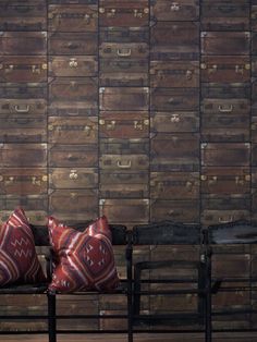 Old Luggage Wallpaper Luggage Wallpaper, Sas Entree, Old Luggage, Industrial Wallpaper, Eclectic Wallpaper, Look Wallpaper, Vintage Suitcases, Andrew Martin, Wallpaper For Sale