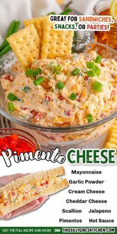 Pimento Cheese Recipe- This Silly Girls Kitchen Pimento Cheese Recipe Easy, Dip For Parties, The Perfect Sandwich, Perfect Sandwich, Quick And Easy Appetizers, Sandwich Spread