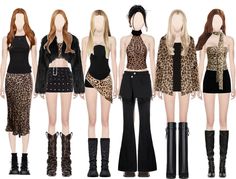 Vicente6 on ShopLook | The easiest way to find the perfect outfit Venus Outfits, Kpop Animated, Leopard Outfit, Kpop Clothes, Kpop Fits, Kpop Stage, Leopard Outfits, Mini Tube Dress, Hair Png