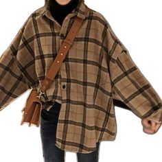 Oversized Brown Shirt For Spring, Winter Oversized Button-up Shirt, Oversized Button-up Winter Shirt, Oversized Plaid Collared Top, Oversized Collared Winter Shirt, Beige Relaxed Fit Shirt For Fall, Oversized Plaid Shirt For Fall, Beige Shirt With Relaxed Fit For Fall, Trendy Oversized Brown Shirt