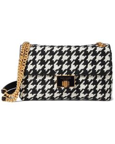 Kate Spade New York Evelyn Sequin Houndstooth Fabric Medium Convertible Shoulder Bag | Zappos.com Chic Fall Bag With Houndstooth Pattern, Chic Houndstooth Bag For Fall, Fall Black Shoulder Bag With Houndstooth Pattern, Chic Houndstooth Shoulder Bag, Chic Rectangular Houndstooth Shoulder Bag, Chic Houndstooth Rectangular Shoulder Bag, Black Houndstooth Bags For Fall, Black Houndstooth Pattern Bag For Fall, Chic Black Bag With Houndstooth Pattern