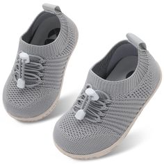 PRICES MAY VARY. Breathable&Comfy:The knit uppers of these toddler shoes with good breathability and high elasticity,keeping kids feet dry quickly and comfy when they are playing indoor or outdoor. Non-slip&Wear-resistent: The EVA outsole of these toddler slip on shoes is both lightweight and wear-resistent,superior grip and traction good for running,playing or walking. Super Lightweight outsoles,barefoot feeling just like wear socks,relaxing and freedom your toddlers feet,good for a long time w Walking Gifts, Water Shoes For Kids, Baby Walking Shoes, Toddler Slippers, Baby Walking, Shoes For Boys, Toddler Sneakers, Socks Sneakers, Crochet Baby Shoes