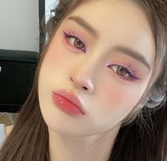 Fantasy Vibes, Makeup Douyin, Mekap Mata, Douyin Makeup, Doll Eye Makeup, Korean Eye Makeup, Ulzzang Makeup, Purple Makeup