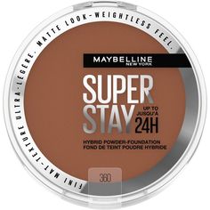 Maybelline Super Stay Matte 24hr Hybrid Pressed Powder Foundation - 360 - 0.21oz : Target Maybelline Powder Foundation, Maybelline Powder, Superstay Maybelline, Full Coverage Makeup, Pressed Powder Foundation, Maybelline Instant Age Rewind, Velvet Skin, Maybelline Superstay, Kajal Eyeliner